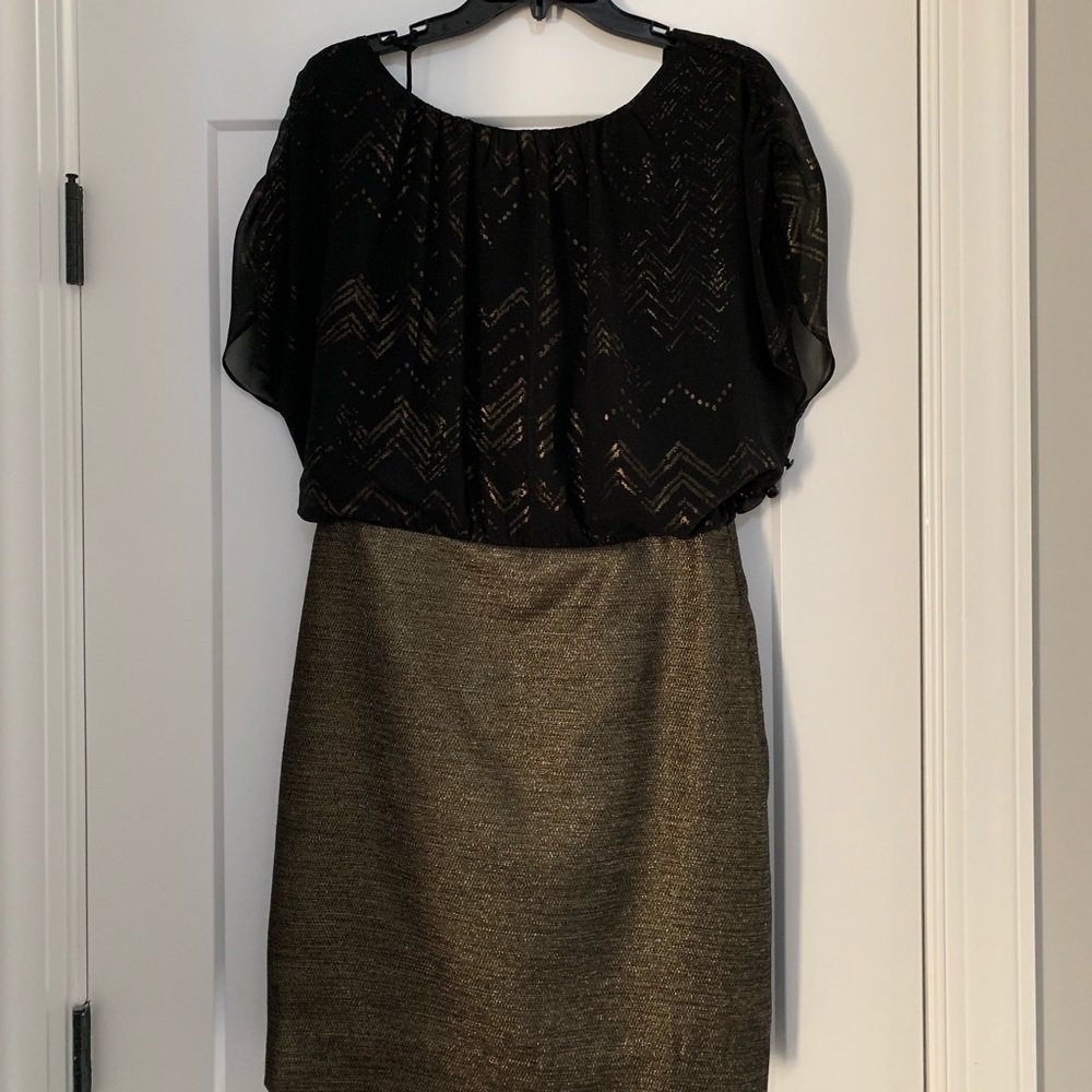 Gold and black dress